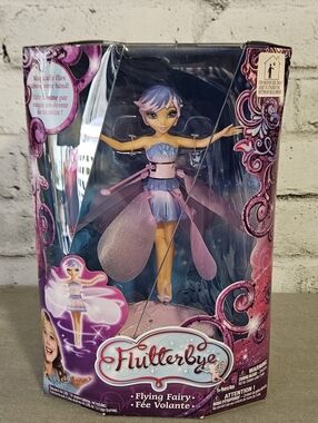 Flutterbye Flying Fairy Doll Spin Master RC Hover Toy NIB